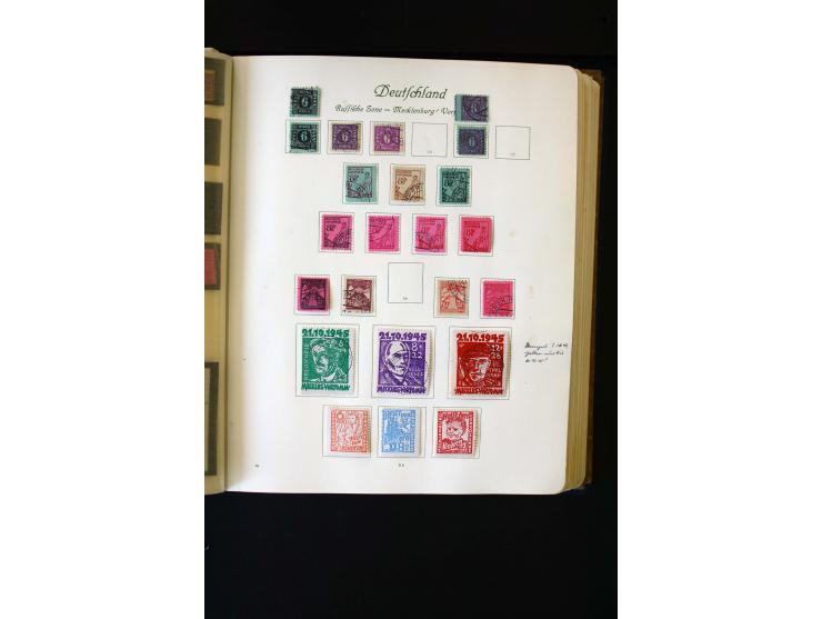 1945/60, postfrische, ungebrauchte und gestempelte Sammlung mit Gemeinschaftsausgaben, Bizone, SBZ, DDR, Bund (mit allen gute