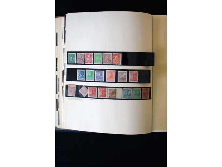 1945/60, postfrische, ungebrauchte und gestempelte Sammlung mit Gemeinschaftsausgaben, Bizone, SBZ, DDR, Bund (mit allen gute