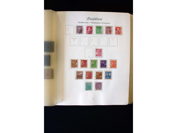 1945/60, postfrische, ungebrauchte und gestempelte Sammlung mit Gemeinschaftsausgaben, Bizone, SBZ, DDR, Bund (mit allen gute