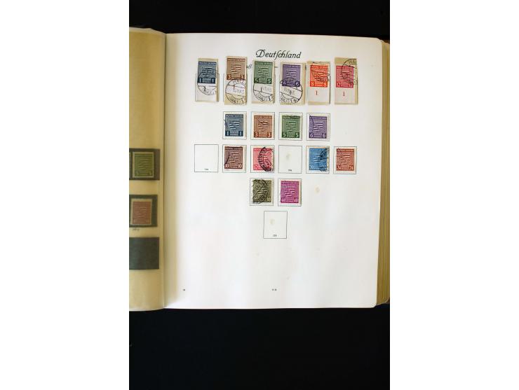 1945/60, postfrische, ungebrauchte und gestempelte Sammlung mit Gemeinschaftsausgaben, Bizone, SBZ, DDR, Bund (mit allen gute