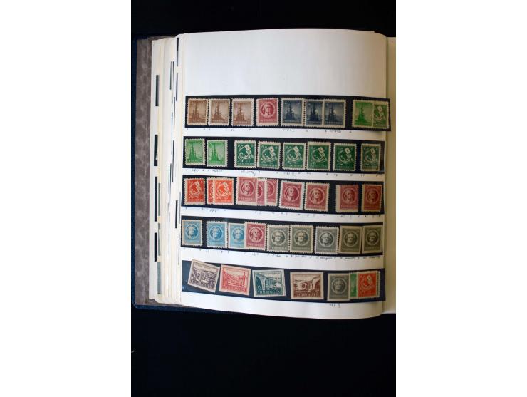 1945/60, postfrische, ungebrauchte und gestempelte Sammlung mit Gemeinschaftsausgaben, Bizone, SBZ, DDR, Bund (mit allen gute