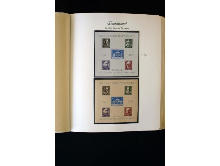 1945/60, postfrische, ungebrauchte und gestempelte Sammlung mit Gemeinschaftsausgaben, Bizone, SBZ, DDR, Bund (mit allen gute