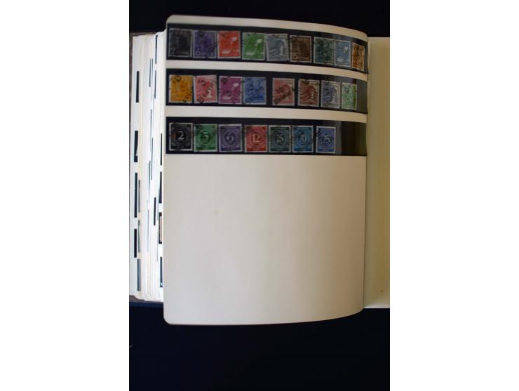 1945/60, postfrische, ungebrauchte und gestempelte Sammlung mit Gemeinschaftsausgaben, Bizone, SBZ, DDR, Bund (mit allen gute