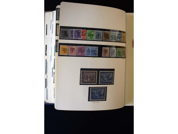 1945/60, postfrische, ungebrauchte und gestempelte Sammlung mit Gemeinschaftsausgaben, Bizone, SBZ, DDR, Bund (mit allen gute