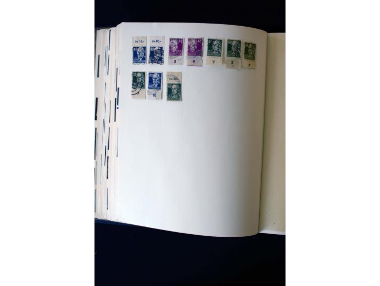 1945/60, postfrische, ungebrauchte und gestempelte Sammlung mit Gemeinschaftsausgaben, Bizone, SBZ, DDR, Bund (mit allen gute