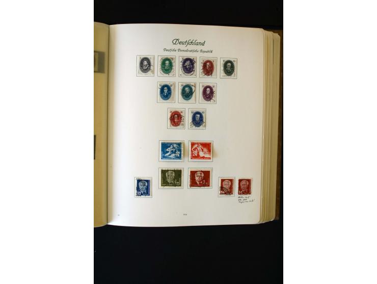 1945/60, postfrische, ungebrauchte und gestempelte Sammlung mit Gemeinschaftsausgaben, Bizone, SBZ, DDR, Bund (mit allen gute