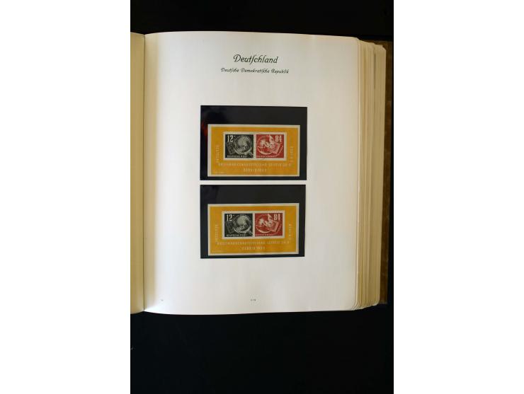 1945/60, postfrische, ungebrauchte und gestempelte Sammlung mit Gemeinschaftsausgaben, Bizone, SBZ, DDR, Bund (mit allen gute