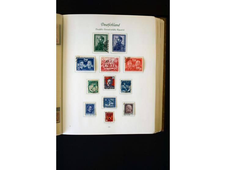 1945/60, postfrische, ungebrauchte und gestempelte Sammlung mit Gemeinschaftsausgaben, Bizone, SBZ, DDR, Bund (mit allen gute
