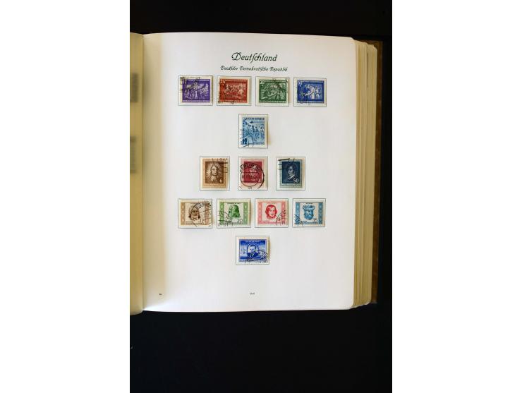 1945/60, postfrische, ungebrauchte und gestempelte Sammlung mit Gemeinschaftsausgaben, Bizone, SBZ, DDR, Bund (mit allen gute