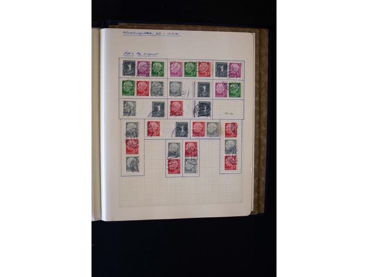 1945/60, postfrische, ungebrauchte und gestempelte Sammlung mit Gemeinschaftsausgaben, Bizone, SBZ, DDR, Bund (mit allen gute