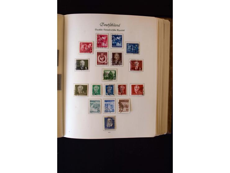 1945/60, postfrische, ungebrauchte und gestempelte Sammlung mit Gemeinschaftsausgaben, Bizone, SBZ, DDR, Bund (mit allen gute