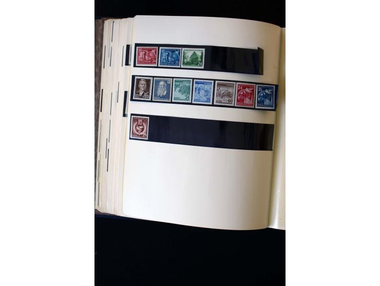 1945/60, postfrische, ungebrauchte und gestempelte Sammlung mit Gemeinschaftsausgaben, Bizone, SBZ, DDR, Bund (mit allen gute