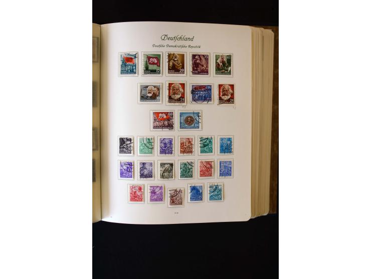 1945/60, postfrische, ungebrauchte und gestempelte Sammlung mit Gemeinschaftsausgaben, Bizone, SBZ, DDR, Bund (mit allen gute