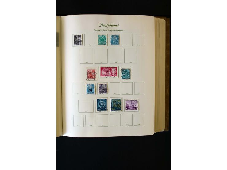 1945/60, postfrische, ungebrauchte und gestempelte Sammlung mit Gemeinschaftsausgaben, Bizone, SBZ, DDR, Bund (mit allen gute