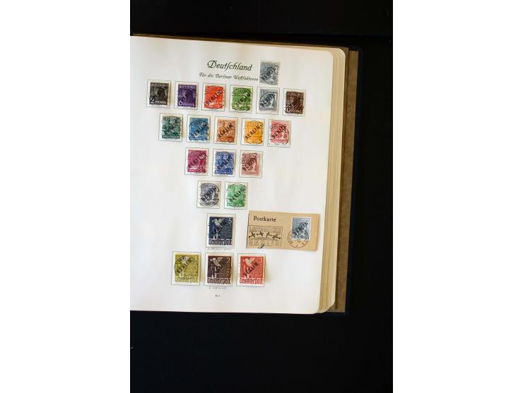 1945/60, postfrische, ungebrauchte und gestempelte Sammlung mit Gemeinschaftsausgaben, Bizone, SBZ, DDR, Bund (mit allen gute
