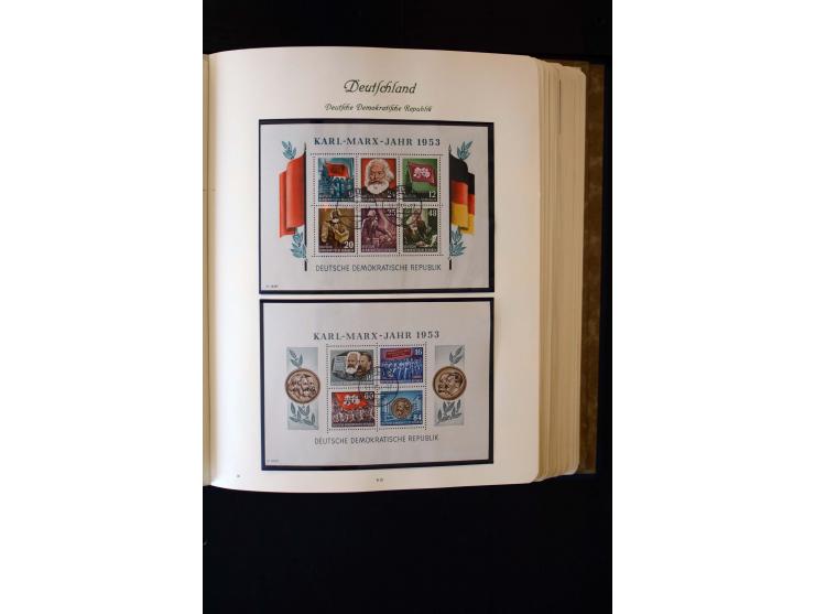 1945/60, postfrische, ungebrauchte und gestempelte Sammlung mit Gemeinschaftsausgaben, Bizone, SBZ, DDR, Bund (mit allen gute