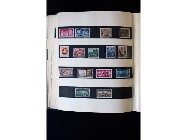 1945/60, postfrische, ungebrauchte und gestempelte Sammlung mit Gemeinschaftsausgaben, Bizone, SBZ, DDR, Bund (mit allen gute