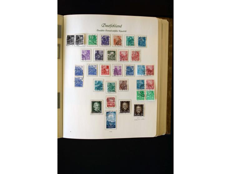 1945/60, postfrische, ungebrauchte und gestempelte Sammlung mit Gemeinschaftsausgaben, Bizone, SBZ, DDR, Bund (mit allen gute
