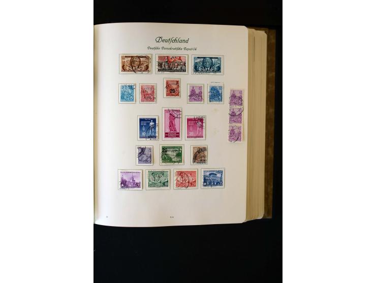 1945/60, postfrische, ungebrauchte und gestempelte Sammlung mit Gemeinschaftsausgaben, Bizone, SBZ, DDR, Bund (mit allen gute