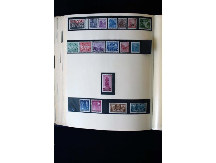 1945/60, postfrische, ungebrauchte und gestempelte Sammlung mit Gemeinschaftsausgaben, Bizone, SBZ, DDR, Bund (mit allen gute