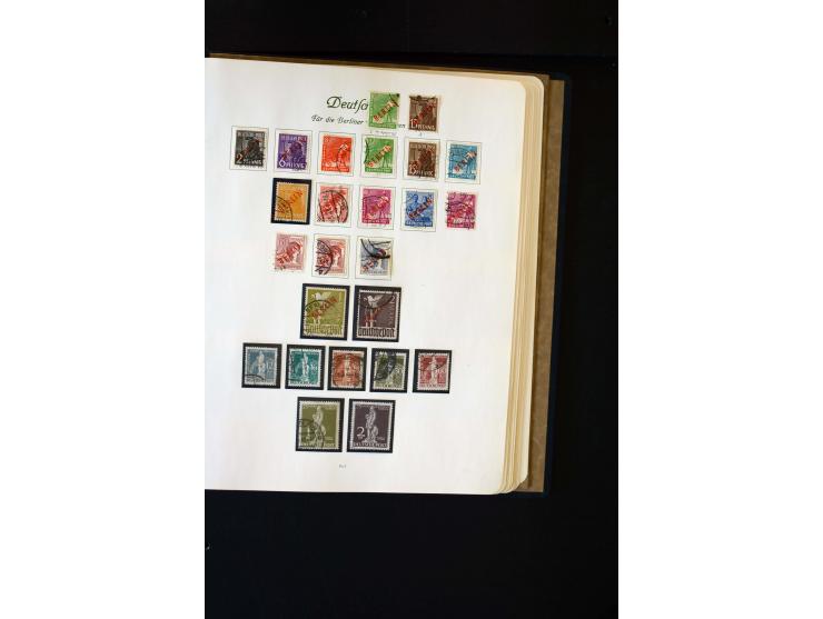1945/60, postfrische, ungebrauchte und gestempelte Sammlung mit Gemeinschaftsausgaben, Bizone, SBZ, DDR, Bund (mit allen gute