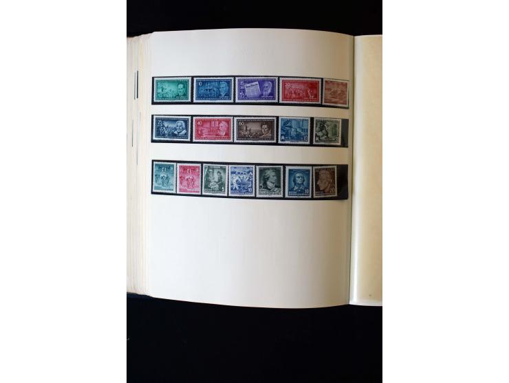 1945/60, postfrische, ungebrauchte und gestempelte Sammlung mit Gemeinschaftsausgaben, Bizone, SBZ, DDR, Bund (mit allen gute