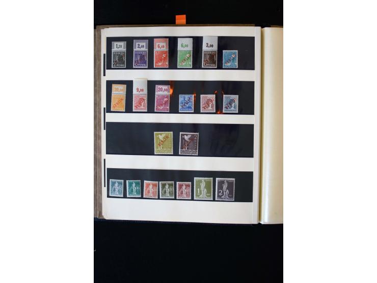1945/60, postfrische, ungebrauchte und gestempelte Sammlung mit Gemeinschaftsausgaben, Bizone, SBZ, DDR, Bund (mit allen gute