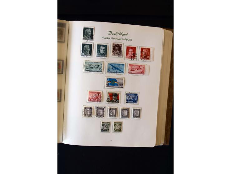 1945/60, postfrische, ungebrauchte und gestempelte Sammlung mit Gemeinschaftsausgaben, Bizone, SBZ, DDR, Bund (mit allen gute