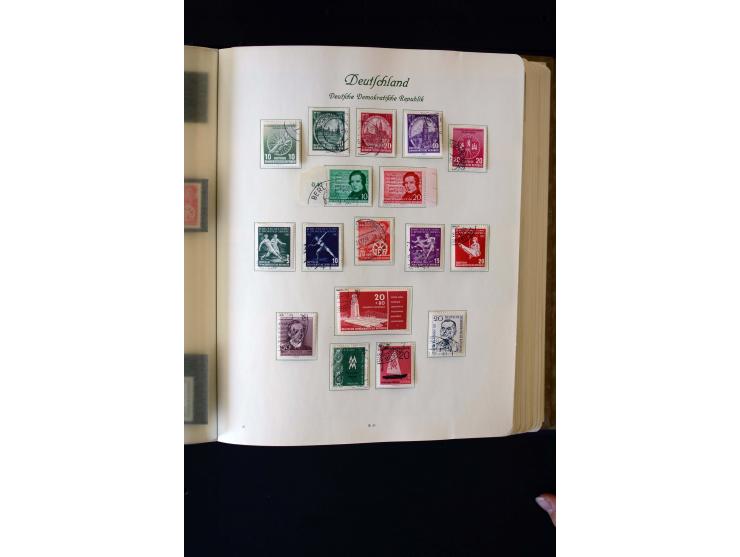 1945/60, postfrische, ungebrauchte und gestempelte Sammlung mit Gemeinschaftsausgaben, Bizone, SBZ, DDR, Bund (mit allen gute