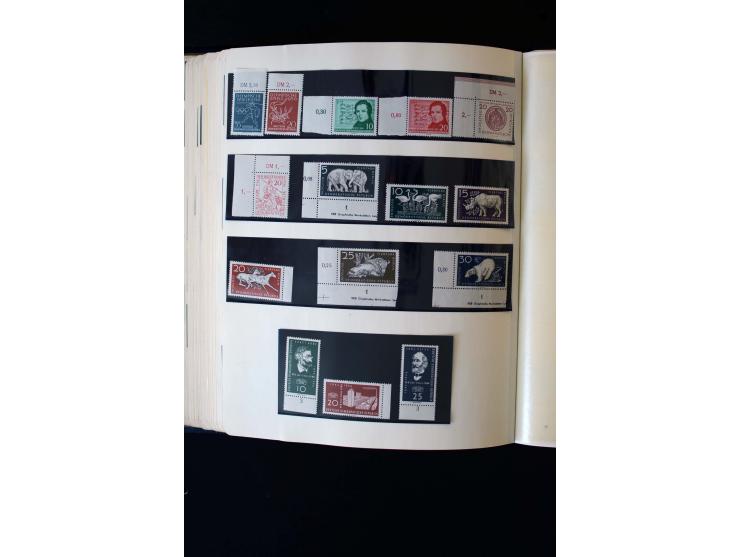 1945/60, postfrische, ungebrauchte und gestempelte Sammlung mit Gemeinschaftsausgaben, Bizone, SBZ, DDR, Bund (mit allen gute
