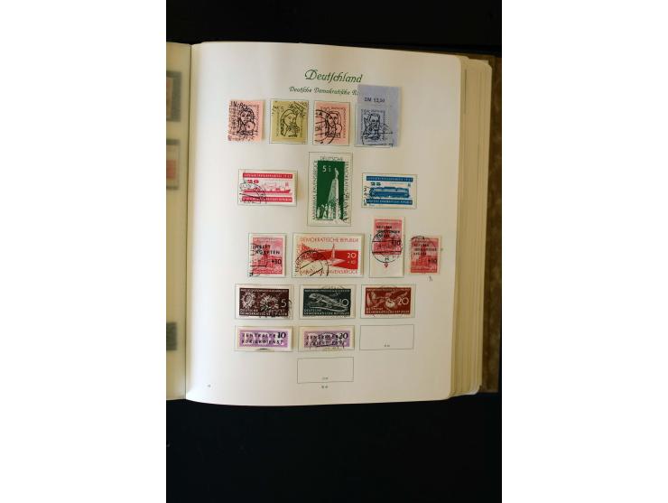 1945/60, postfrische, ungebrauchte und gestempelte Sammlung mit Gemeinschaftsausgaben, Bizone, SBZ, DDR, Bund (mit allen gute