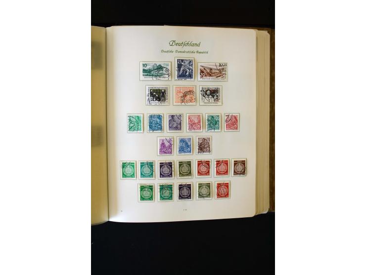 1945/60, postfrische, ungebrauchte und gestempelte Sammlung mit Gemeinschaftsausgaben, Bizone, SBZ, DDR, Bund (mit allen gute