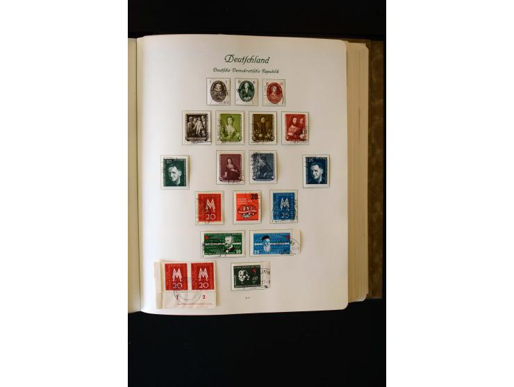 1945/60, postfrische, ungebrauchte und gestempelte Sammlung mit Gemeinschaftsausgaben, Bizone, SBZ, DDR, Bund (mit allen gute