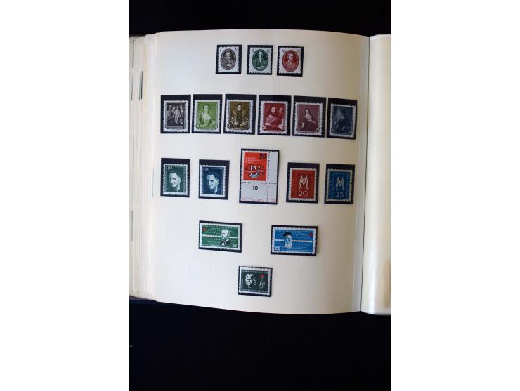 1945/60, postfrische, ungebrauchte und gestempelte Sammlung mit Gemeinschaftsausgaben, Bizone, SBZ, DDR, Bund (mit allen gute