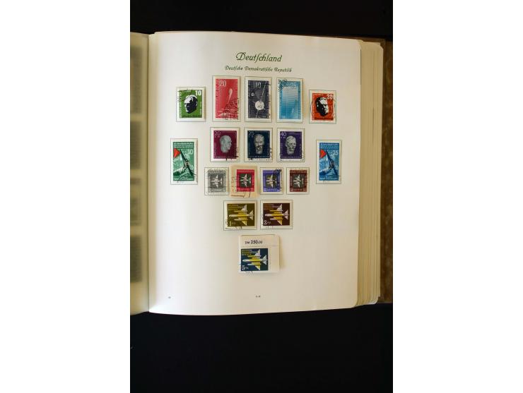 1945/60, postfrische, ungebrauchte und gestempelte Sammlung mit Gemeinschaftsausgaben, Bizone, SBZ, DDR, Bund (mit allen gute