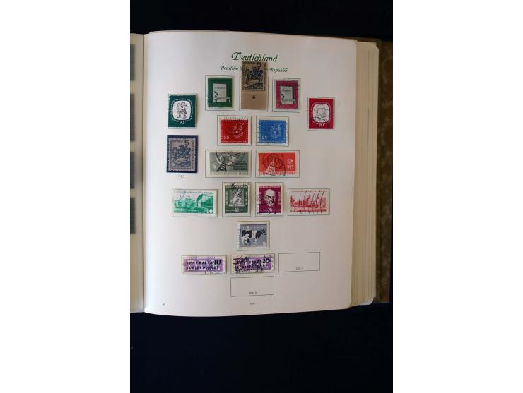 1945/60, postfrische, ungebrauchte und gestempelte Sammlung mit Gemeinschaftsausgaben, Bizone, SBZ, DDR, Bund (mit allen gute