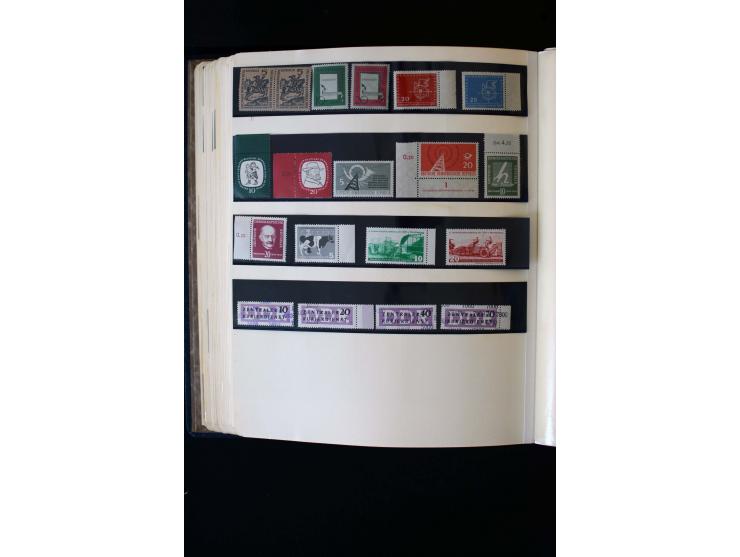 1945/60, postfrische, ungebrauchte und gestempelte Sammlung mit Gemeinschaftsausgaben, Bizone, SBZ, DDR, Bund (mit allen gute