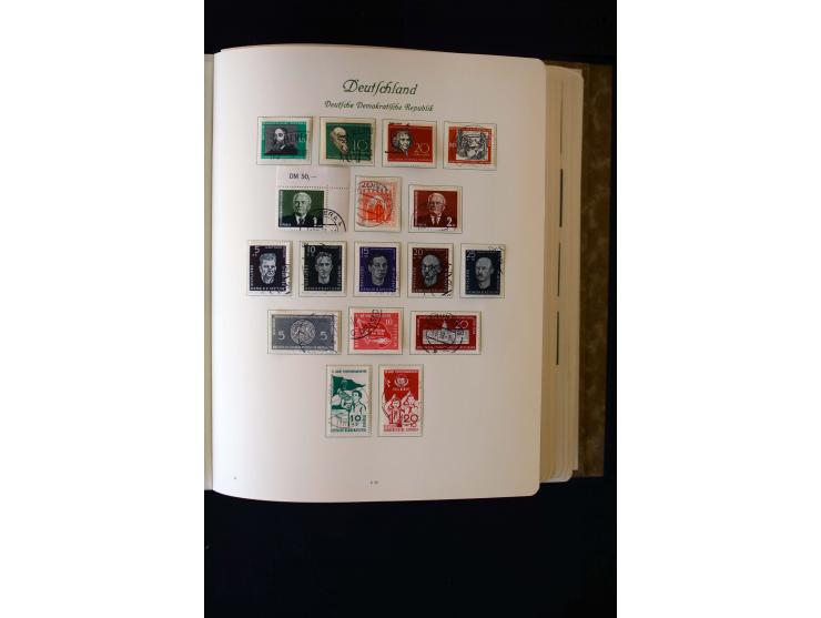 1945/60, postfrische, ungebrauchte und gestempelte Sammlung mit Gemeinschaftsausgaben, Bizone, SBZ, DDR, Bund (mit allen gute