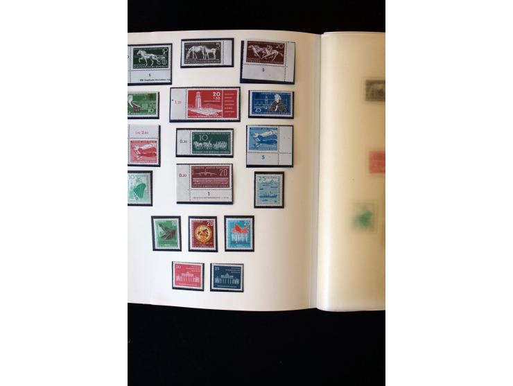 1945/60, postfrische, ungebrauchte und gestempelte Sammlung mit Gemeinschaftsausgaben, Bizone, SBZ, DDR, Bund (mit allen gute