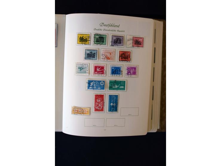 1945/60, postfrische, ungebrauchte und gestempelte Sammlung mit Gemeinschaftsausgaben, Bizone, SBZ, DDR, Bund (mit allen gute