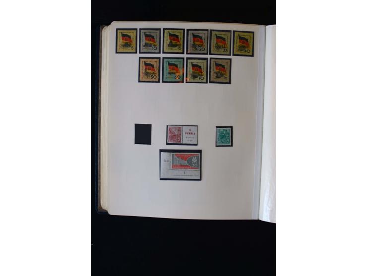 1945/60, postfrische, ungebrauchte und gestempelte Sammlung mit Gemeinschaftsausgaben, Bizone, SBZ, DDR, Bund (mit allen gute