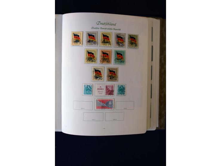 1945/60, postfrische, ungebrauchte und gestempelte Sammlung mit Gemeinschaftsausgaben, Bizone, SBZ, DDR, Bund (mit allen gute