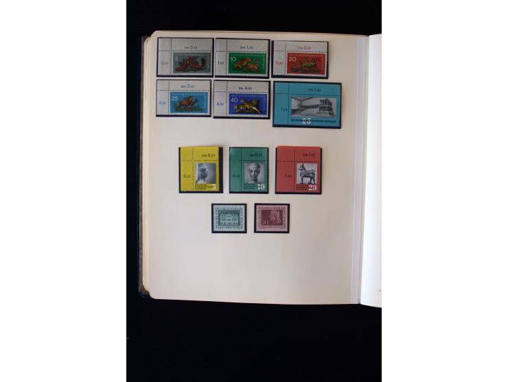 1945/60, postfrische, ungebrauchte und gestempelte Sammlung mit Gemeinschaftsausgaben, Bizone, SBZ, DDR, Bund (mit allen gute