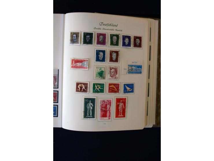 1945/60, postfrische, ungebrauchte und gestempelte Sammlung mit Gemeinschaftsausgaben, Bizone, SBZ, DDR, Bund (mit allen gute