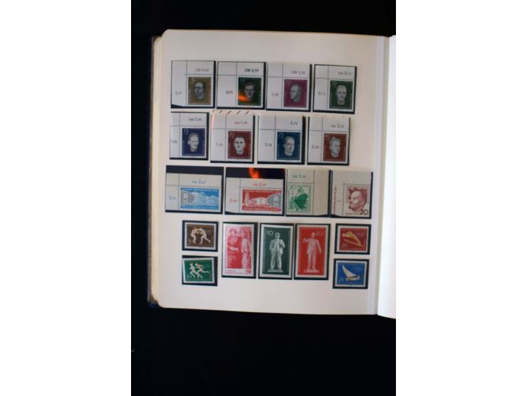 1945/60, postfrische, ungebrauchte und gestempelte Sammlung mit Gemeinschaftsausgaben, Bizone, SBZ, DDR, Bund (mit allen gute