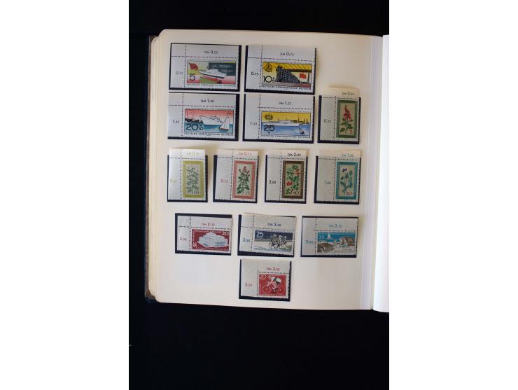 1945/60, postfrische, ungebrauchte und gestempelte Sammlung mit Gemeinschaftsausgaben, Bizone, SBZ, DDR, Bund (mit allen gute