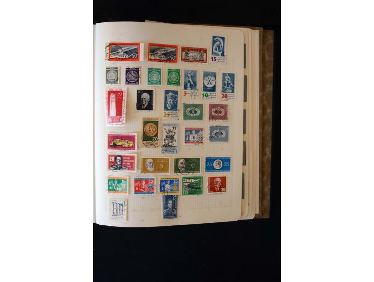 1945/60, postfrische, ungebrauchte und gestempelte Sammlung mit Gemeinschaftsausgaben, Bizone, SBZ, DDR, Bund (mit allen gute