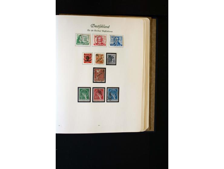1945/60, postfrische, ungebrauchte und gestempelte Sammlung mit Gemeinschaftsausgaben, Bizone, SBZ, DDR, Bund (mit allen gute