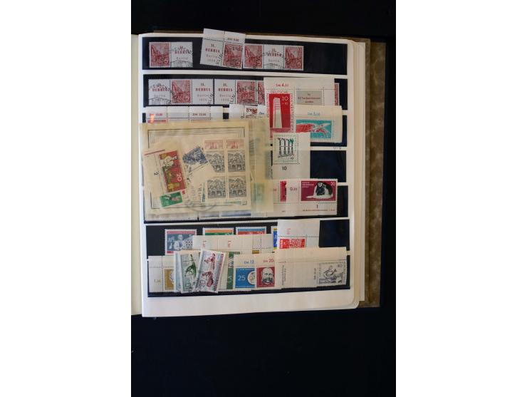 1945/60, postfrische, ungebrauchte und gestempelte Sammlung mit Gemeinschaftsausgaben, Bizone, SBZ, DDR, Bund (mit allen gute