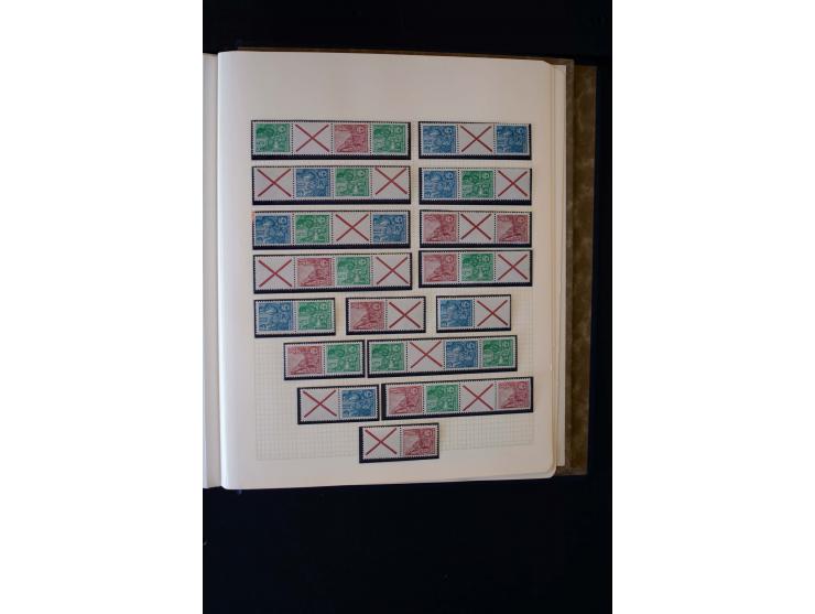 1945/60, postfrische, ungebrauchte und gestempelte Sammlung mit Gemeinschaftsausgaben, Bizone, SBZ, DDR, Bund (mit allen gute